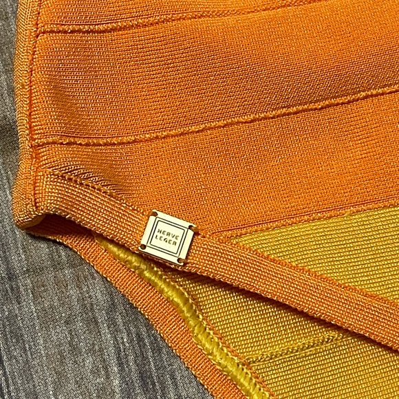 Herve Leger One Piece Swimsuit - Orange and Yellow - Picture 7 of 15